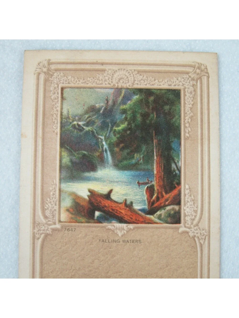 Vintage R. Atkinson Fox Calendar Blank Print Falling Waters Nature Scene RARE